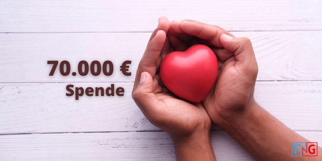 Spende von 70.000€ : ACISO & INJOY gehen mit gutem Beispiel voran